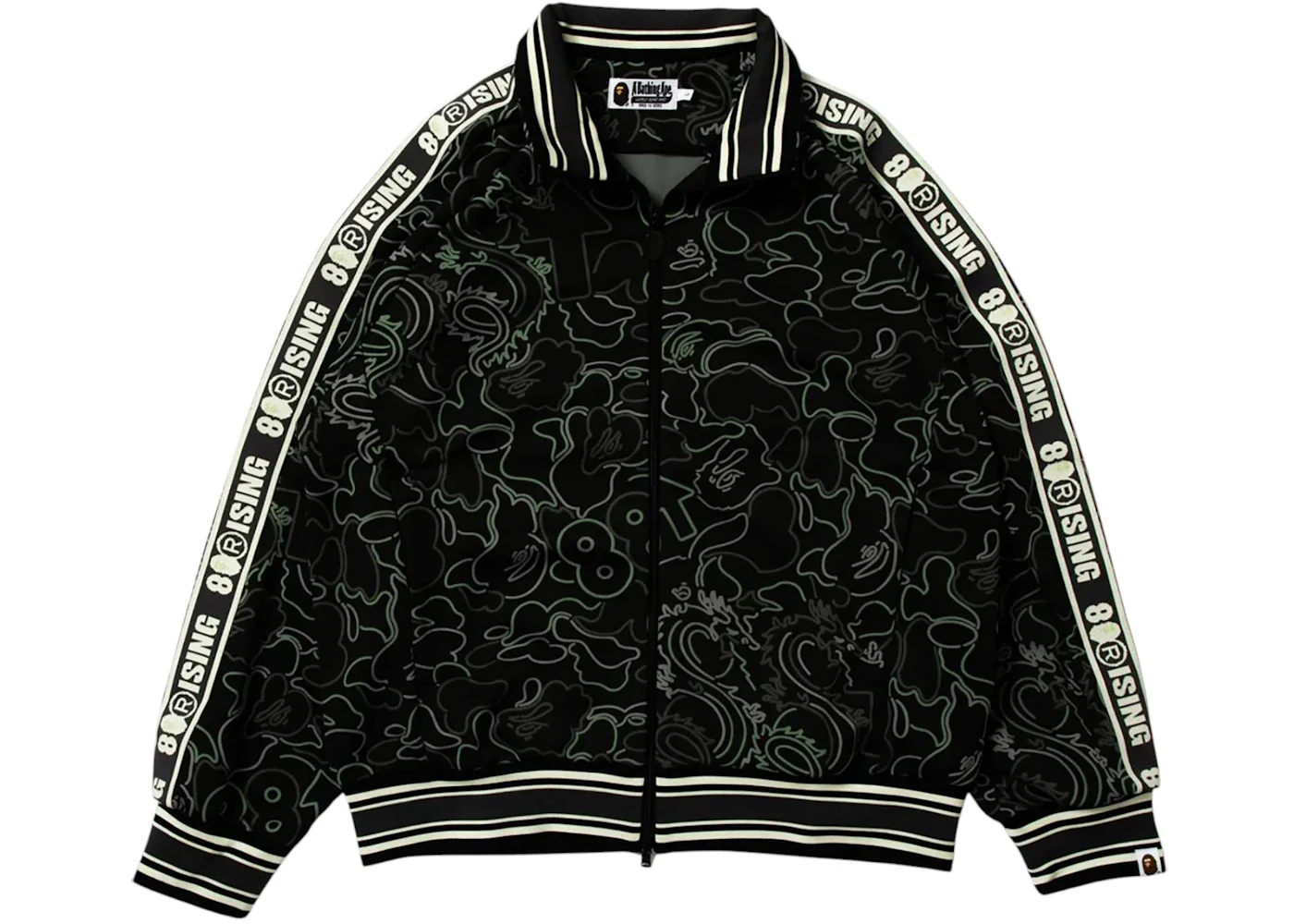 BAPE x 88Rising Glow In The Dark Camo Track Jacket Black