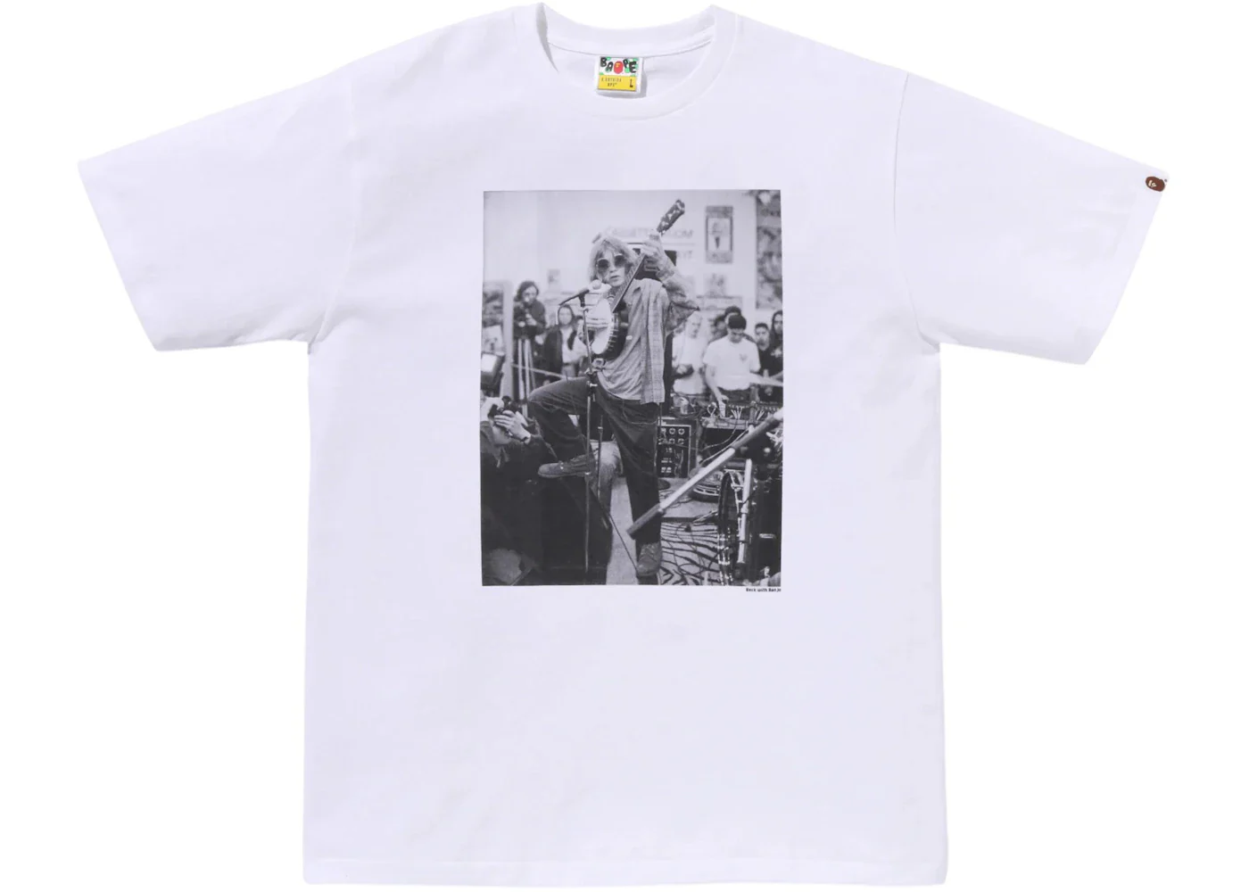 BAPE x Shawn Mortensen Beck Aaron's Record Store Photo Tee White