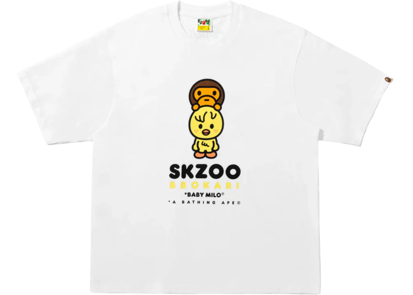 BAPE x Stray Kids Bbokar Baby Milo Tee (FW25) White