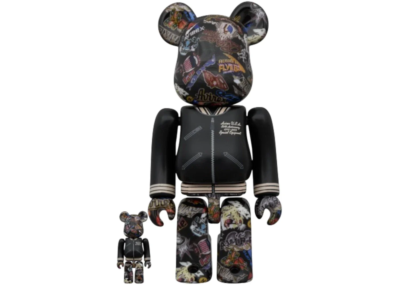 Bearbrick Avirex 50th Varsity 100% & 400% Set