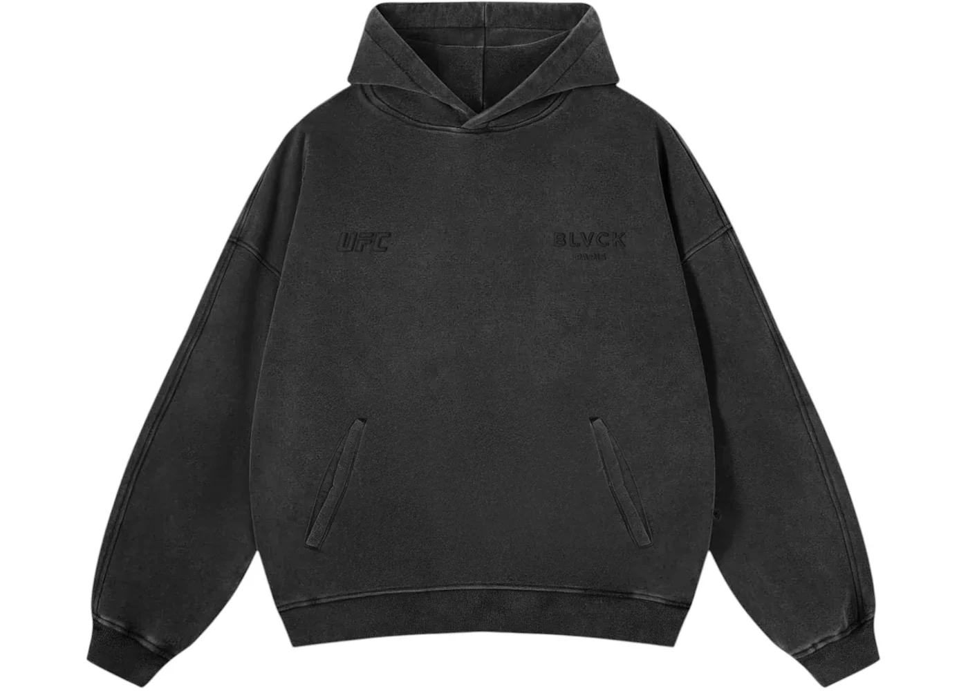 Blvck x UFC Acid Wash Hoodie Grey
