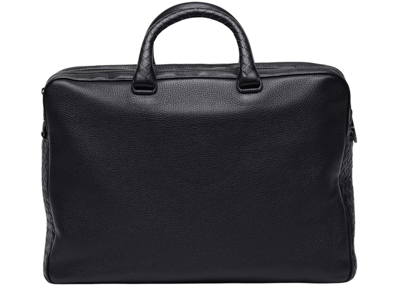 Bottega Veneta Intrecciato Braided Briefcase Black