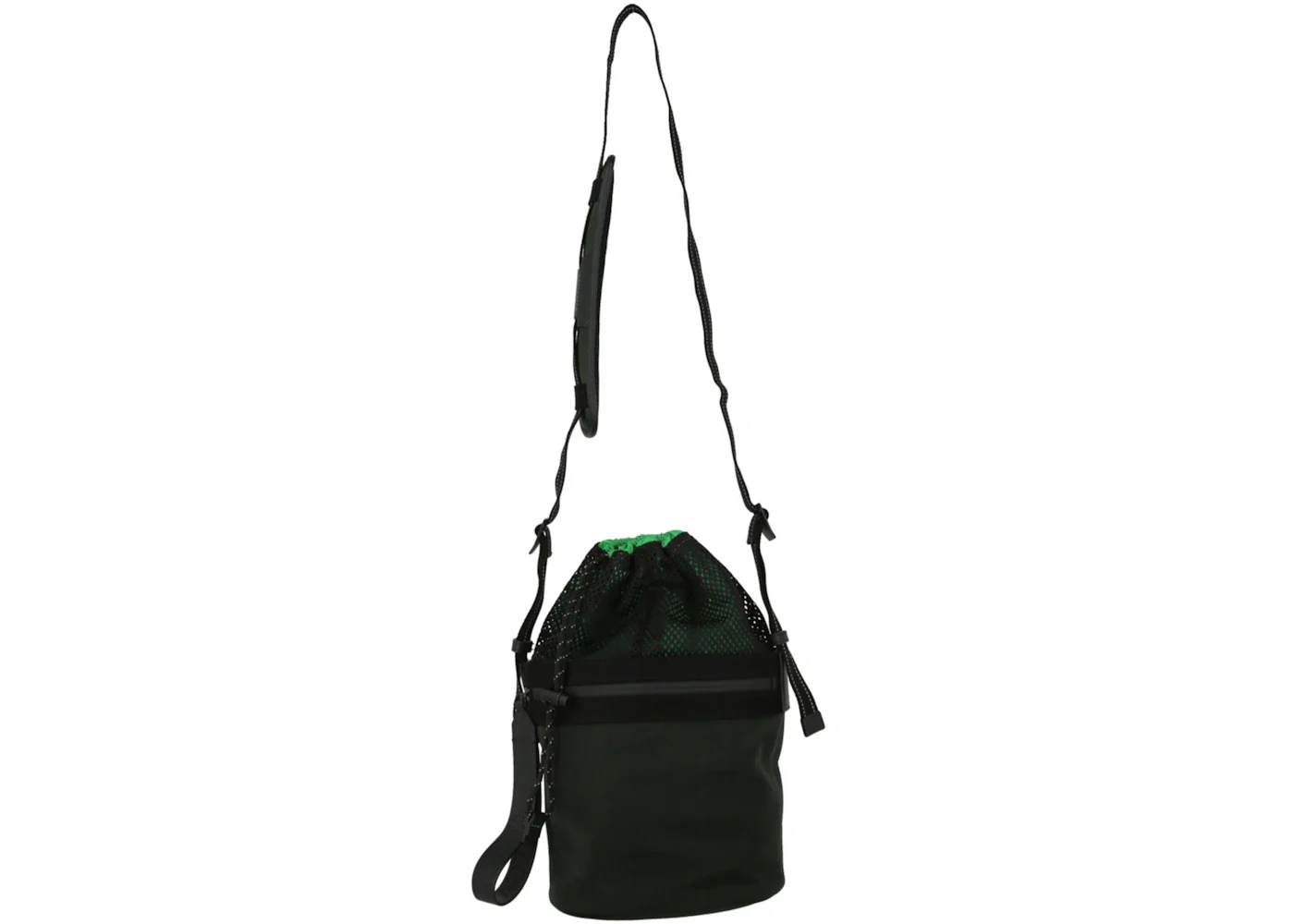 Bottega Veneta Nylon Bucket Bag Khaki