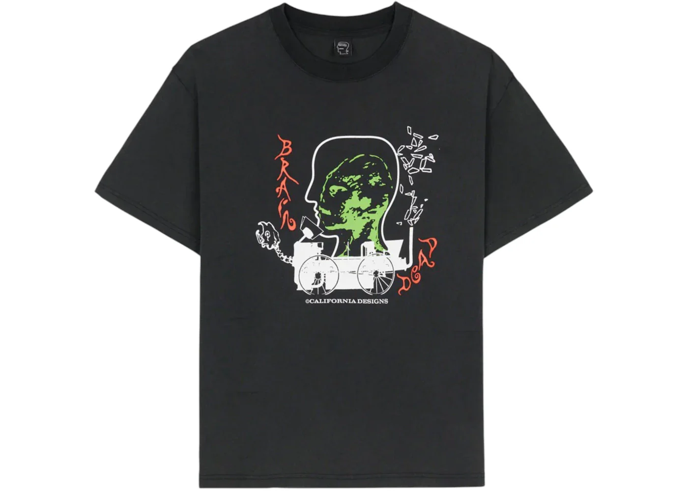 Brain Dead Alien Tractor T-shirt Washed Black