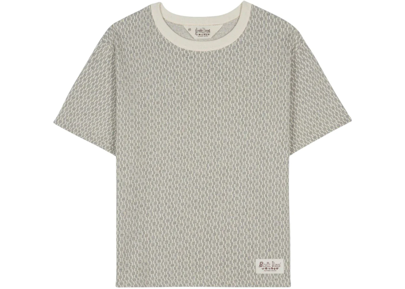 Brain Dead Jacquard Broken Stripe T-Shirt Grey