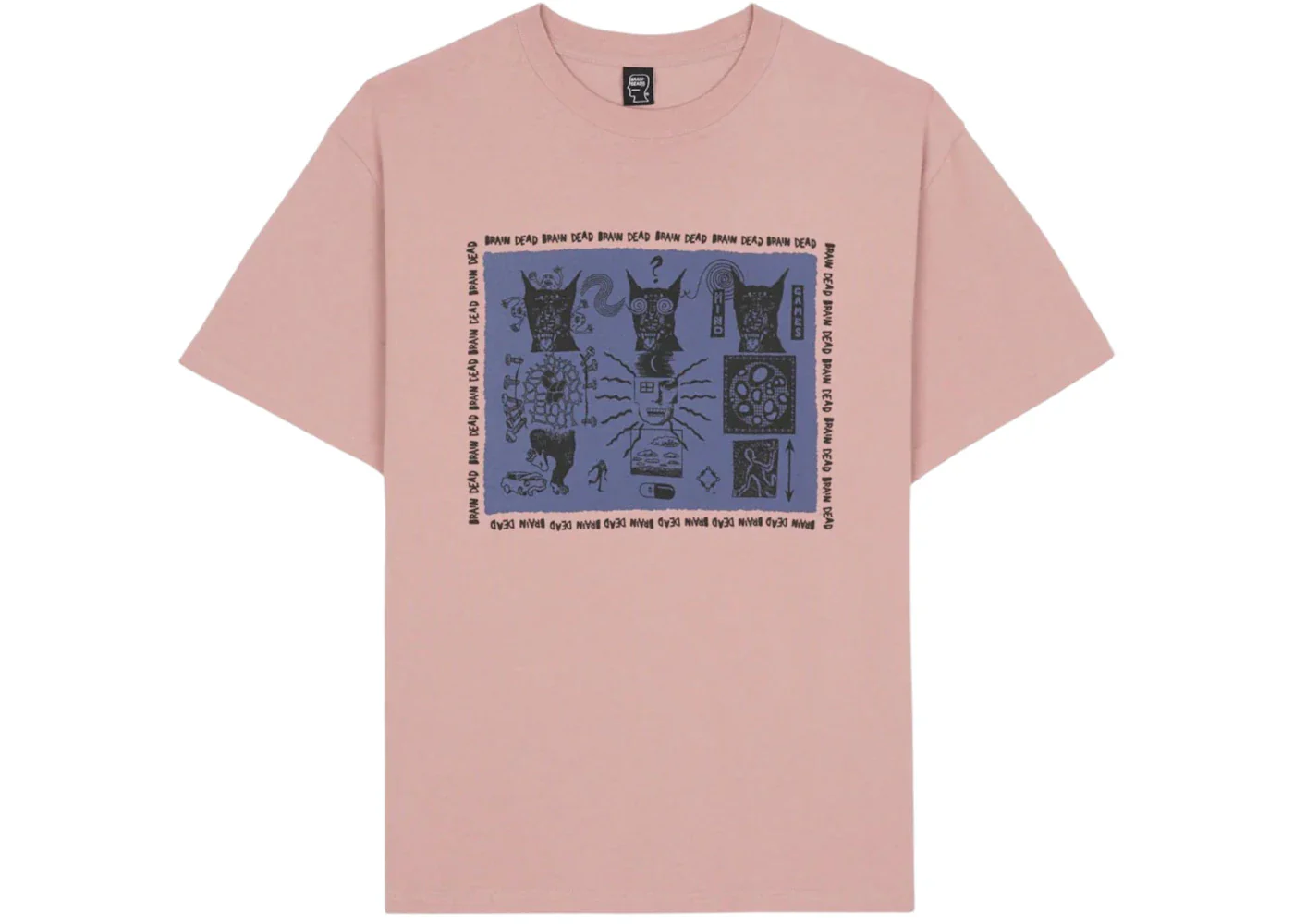 Brain Dead Mind Games T-Shirt Mauve