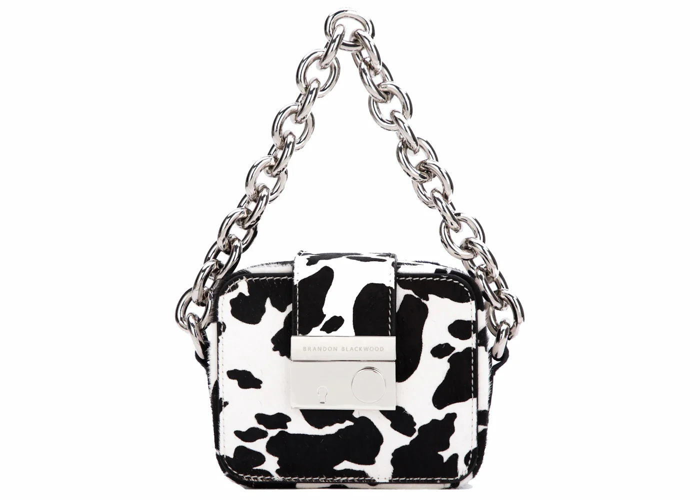 Brandon Blackwood Caro Buckle Bag Cow Print Ponyhair