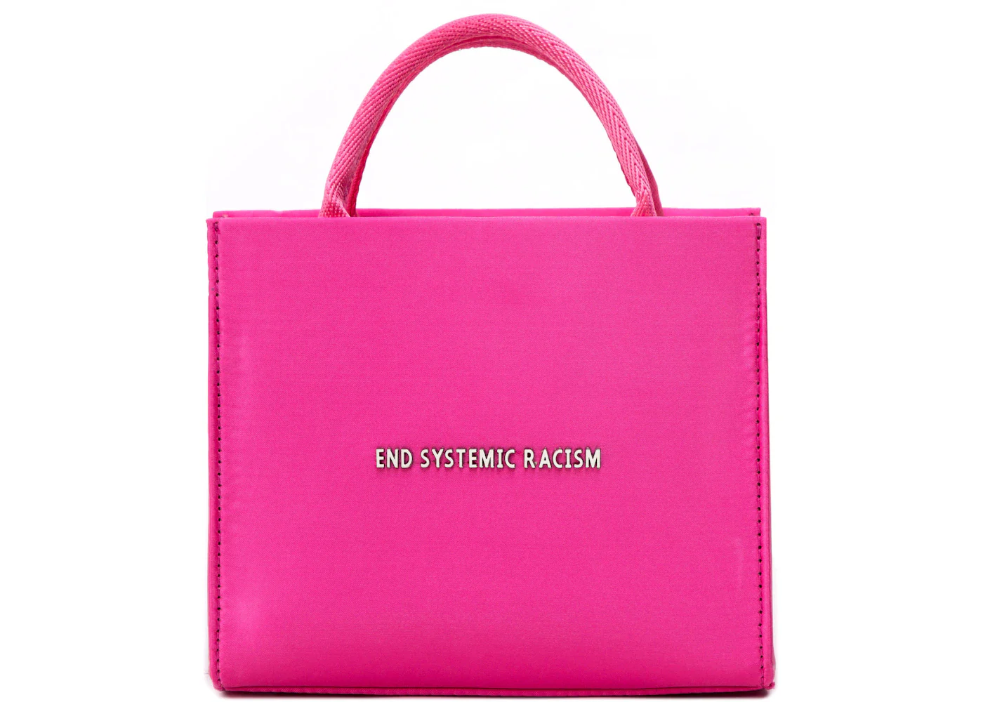 Brandon Blackwood "End Systemic Racism" ESR Tote Satin Hot Pink