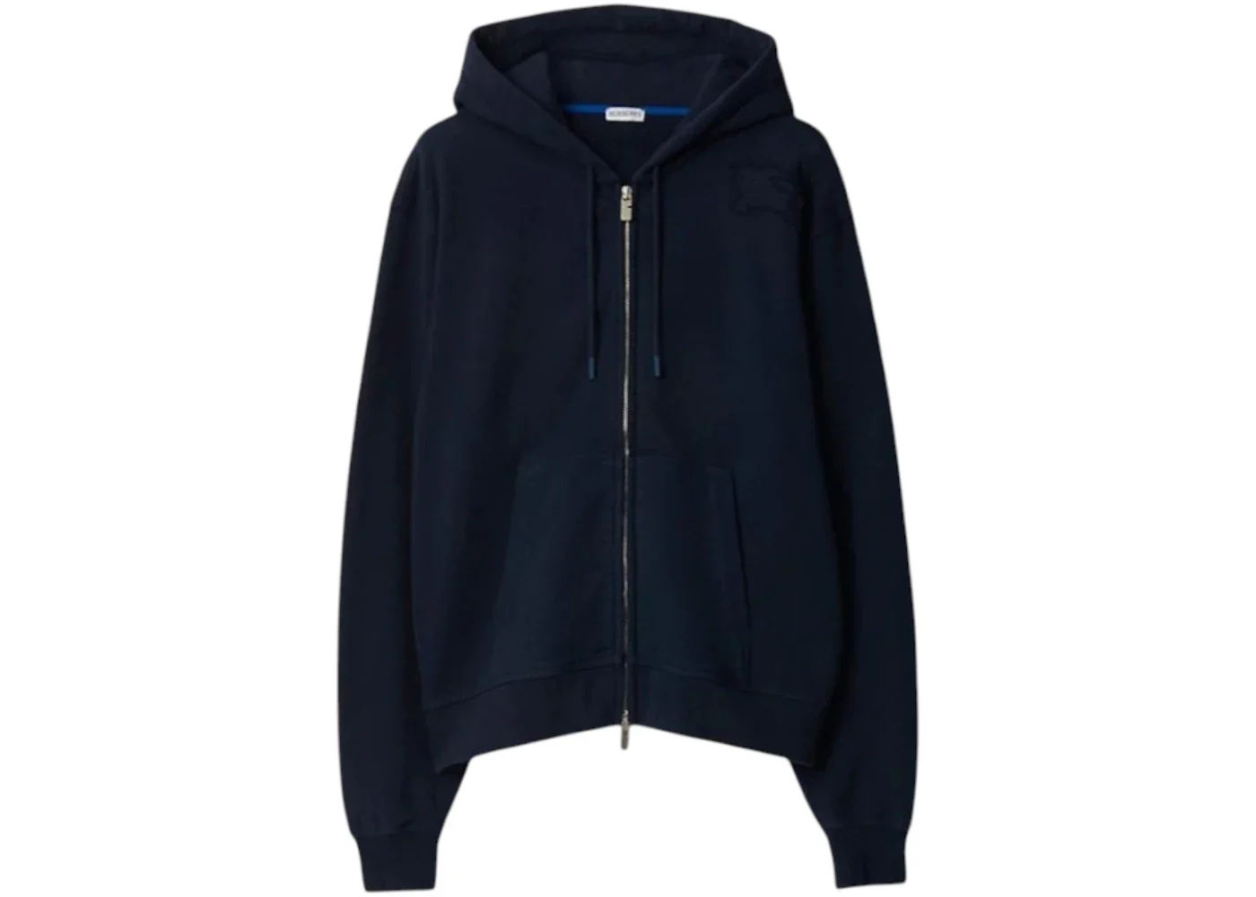 Burberry Embroidered Zip-up Hoodie 80946171 Navy