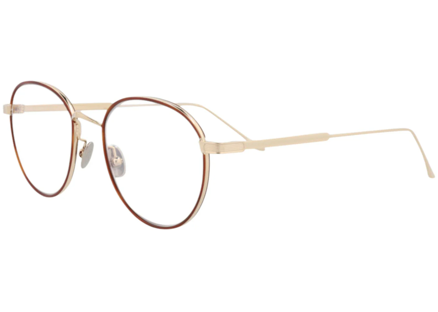 Cartier Round Eyeglasses Gold Gold Transparent (CT0250O-30009038-008)