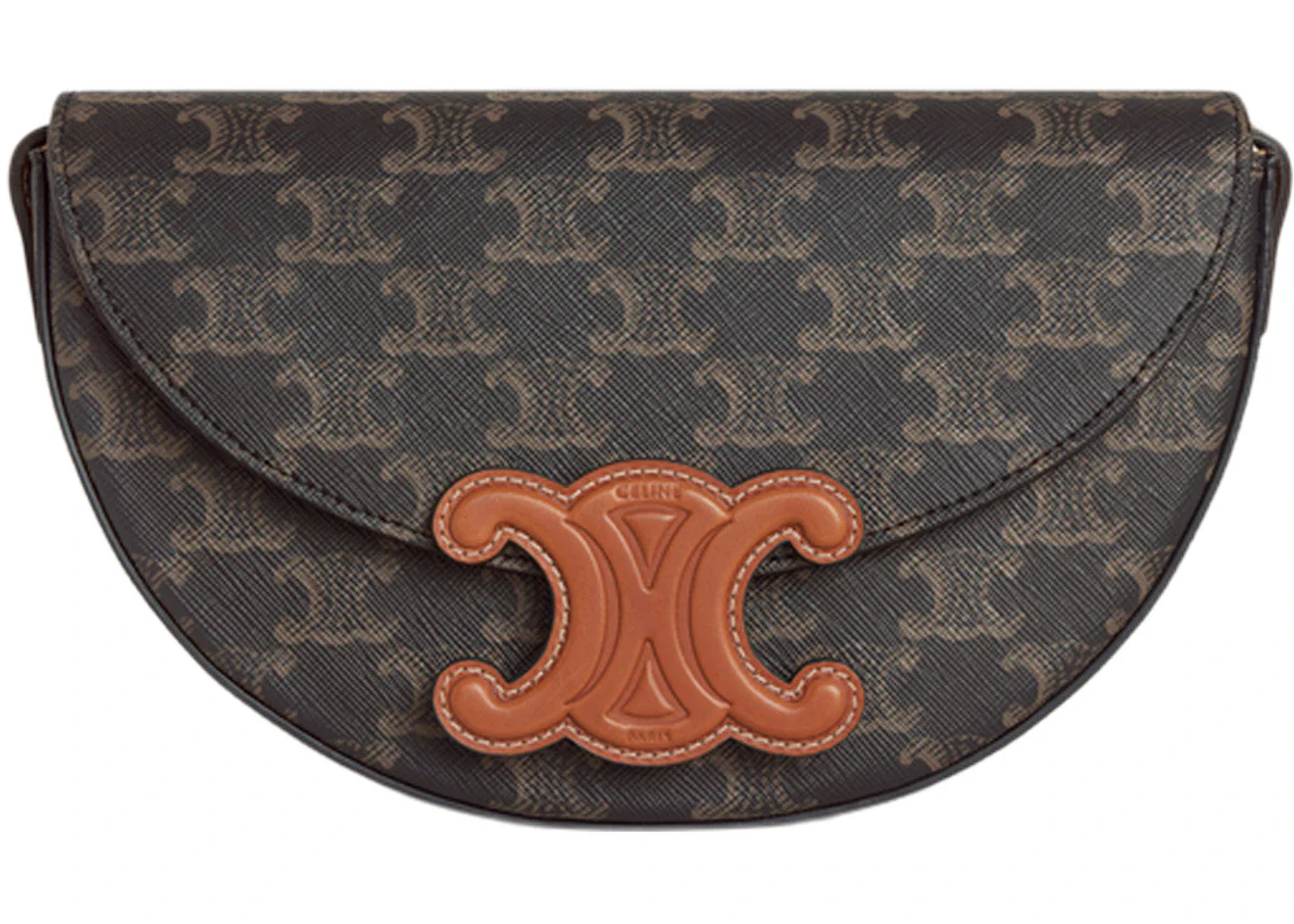 Celine Besace Shoulder Bag Triomphe Tan