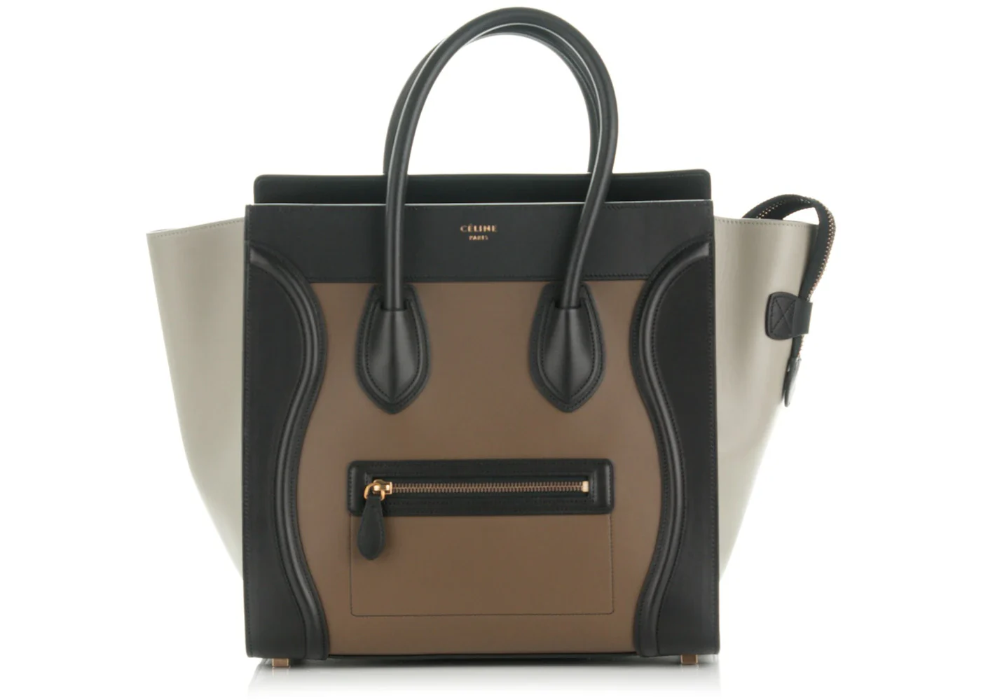 Celine Luggage Tricolor Mini Beige