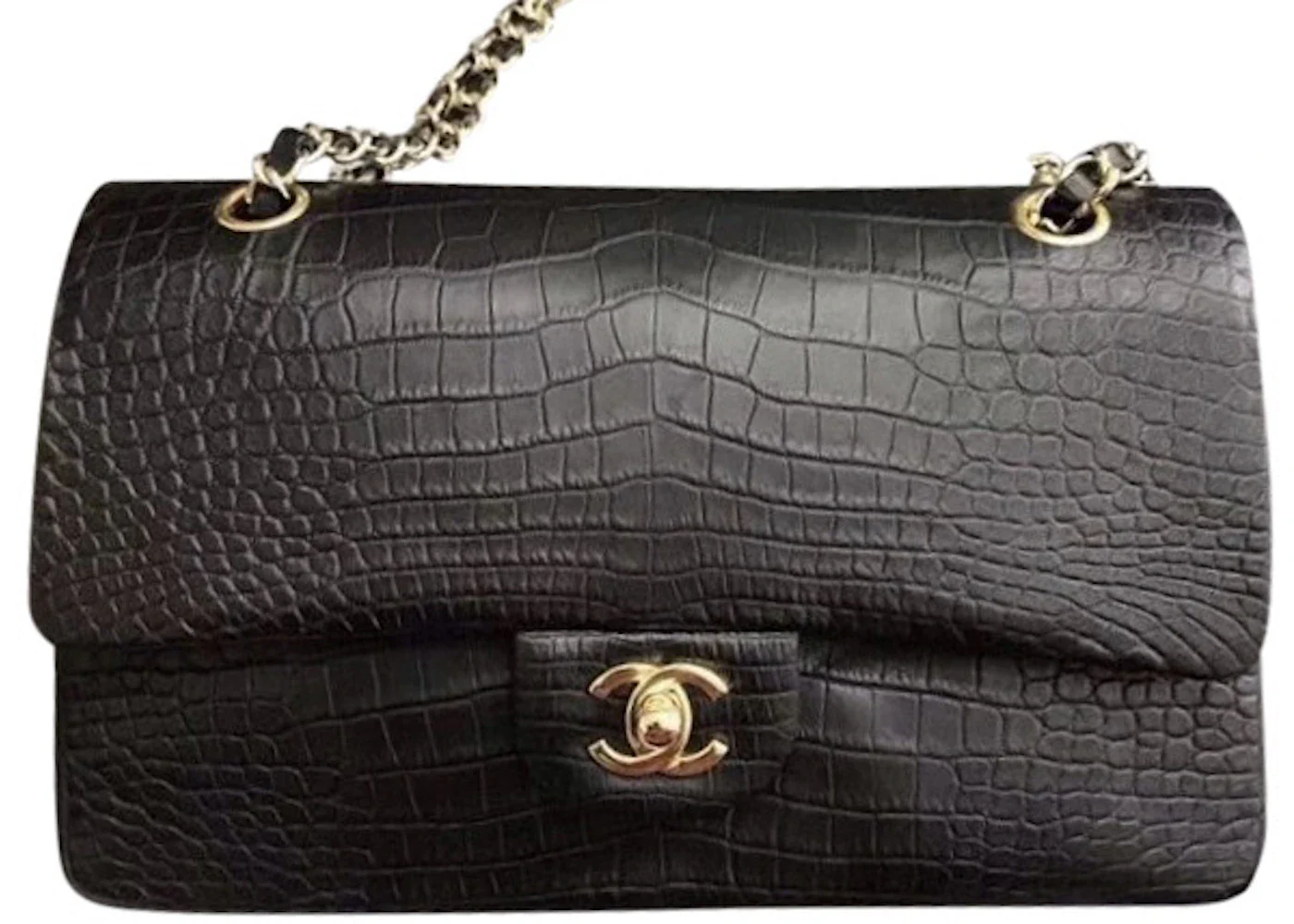 Chanel Classic Flap Matte Alligator Large Black