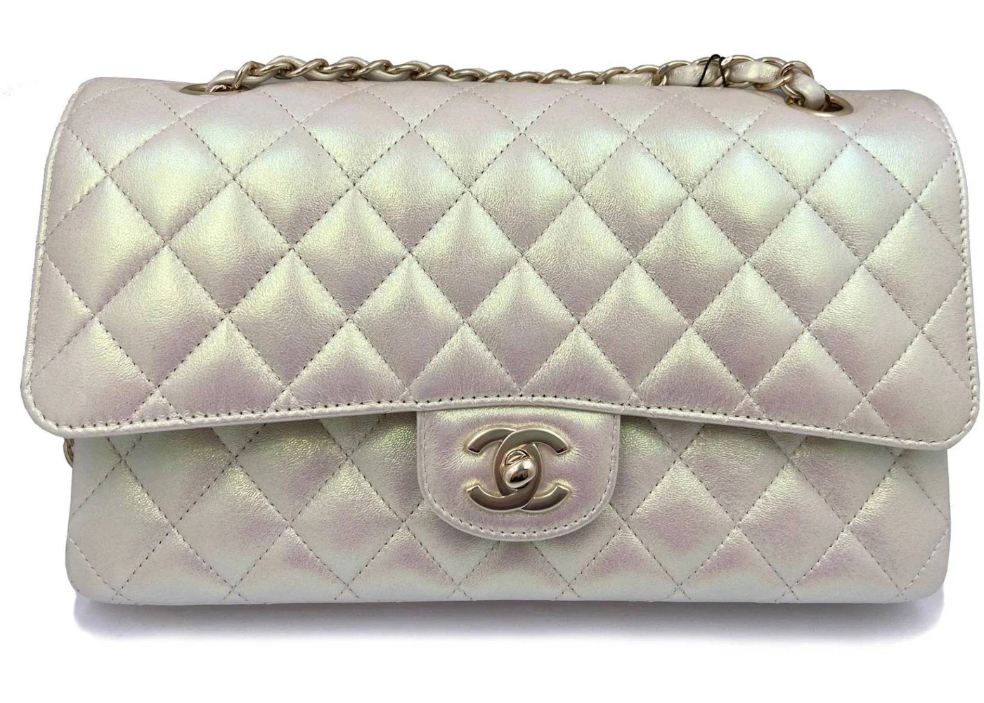 Chanel Classic Handbag Iridescent Ivory