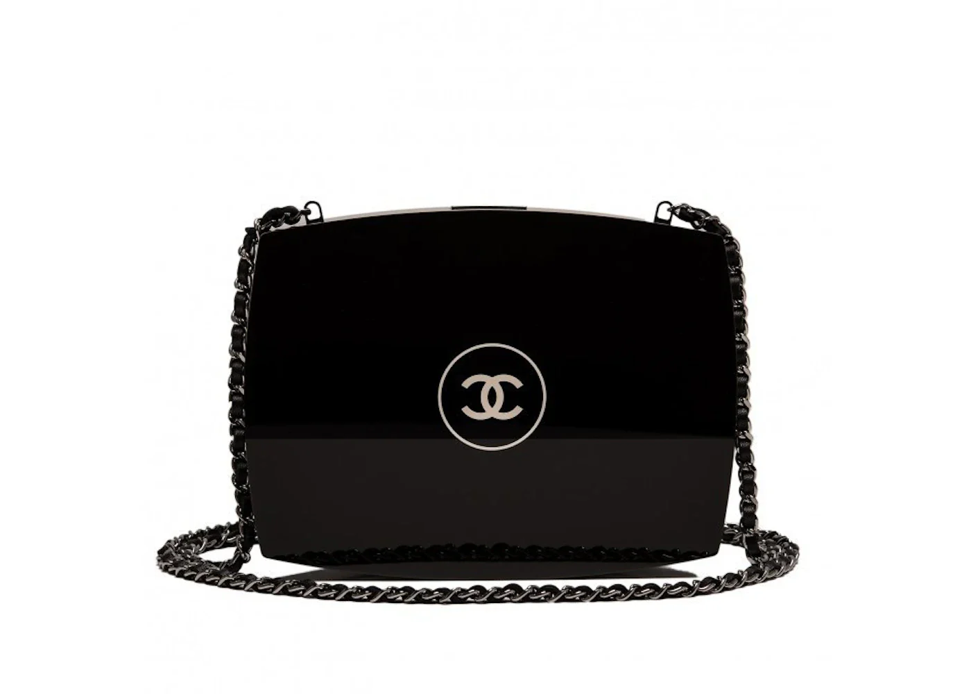 Chanel Compact Powder Minaudiere Plexiglass Black