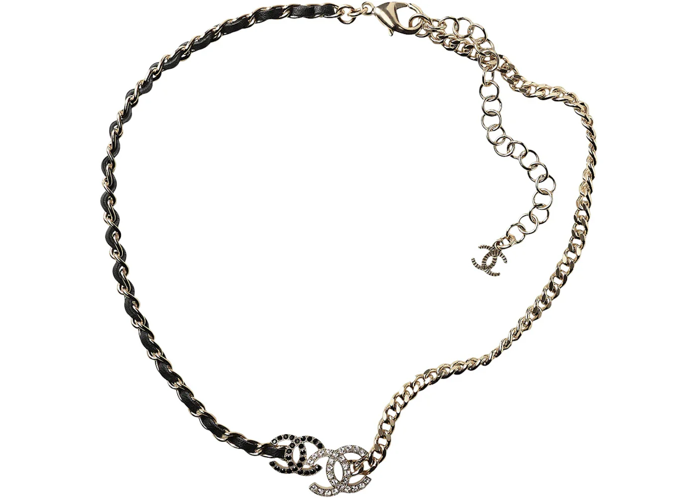 Chanel Gold Necklace AB9278 Gold/Black