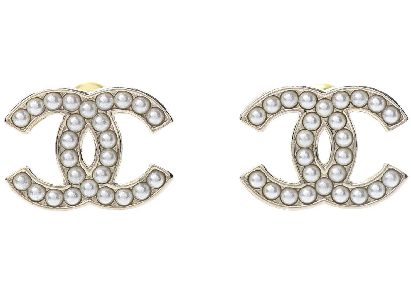 Chanel Pearl CC 2021 Earrings Gold