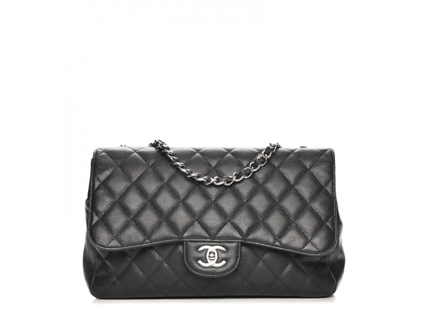 Chanel Single Flap Diamond Quilted Jumbo Black