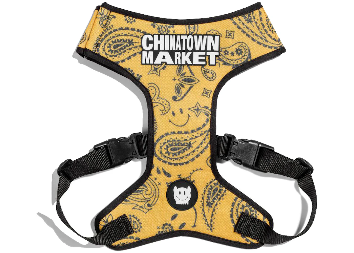 Chinatown Market Zee.Dog x Smiley Adjustable Air Mesh Harness Paisley Yellow
