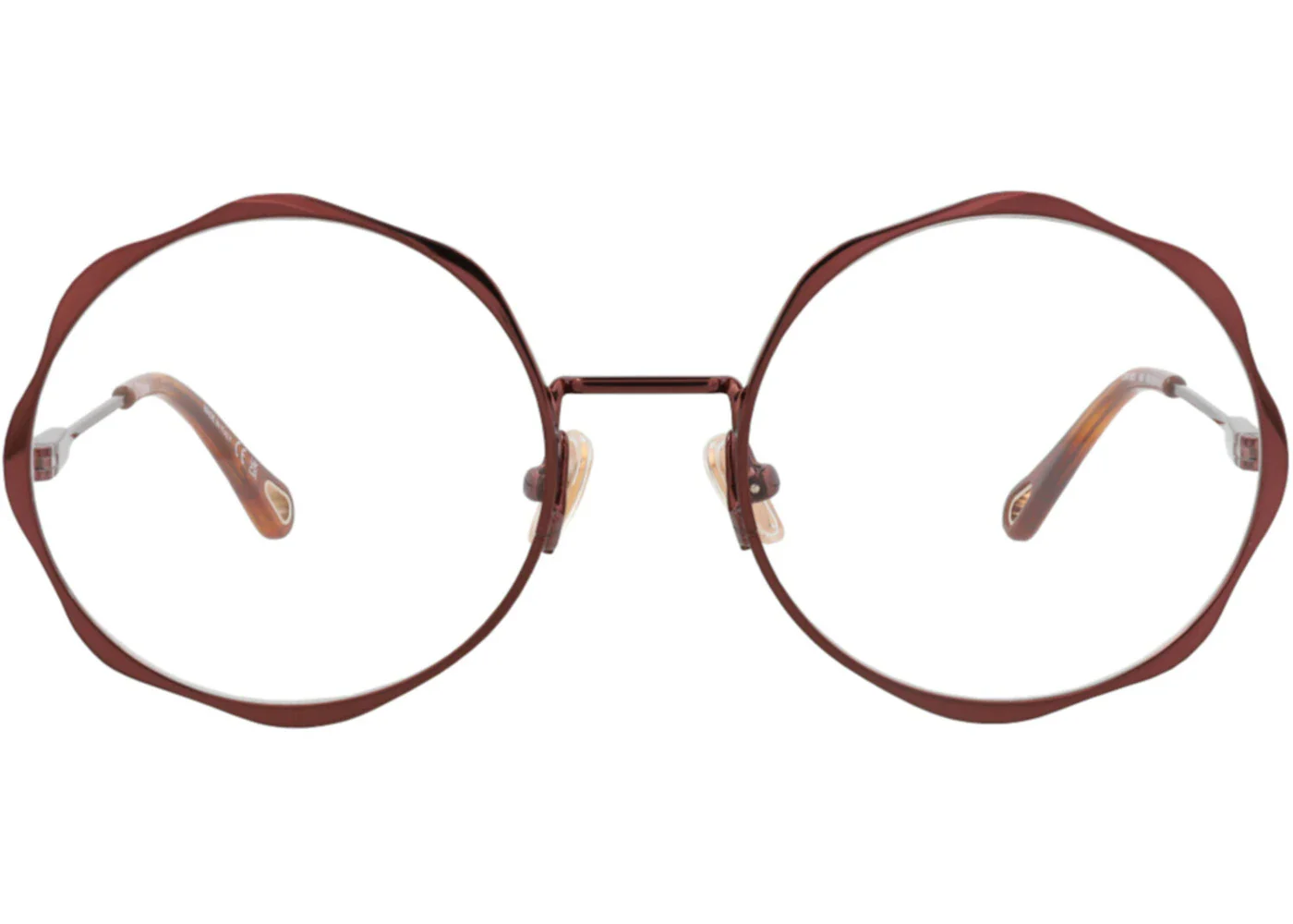Chloe Round-Frame Metal Optical Frames Brown Brown Transparent (CH0185O-30014133-006)