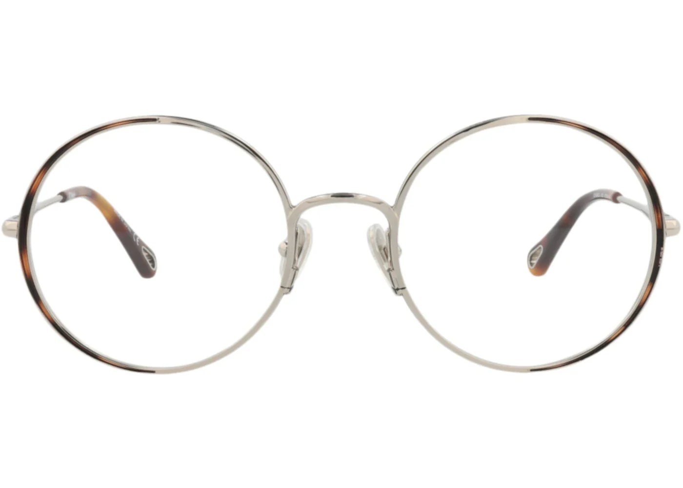 Chloe Round-Frame Metal Optical Frames Silver Silver Transparent (CH0040O-30009842-003)