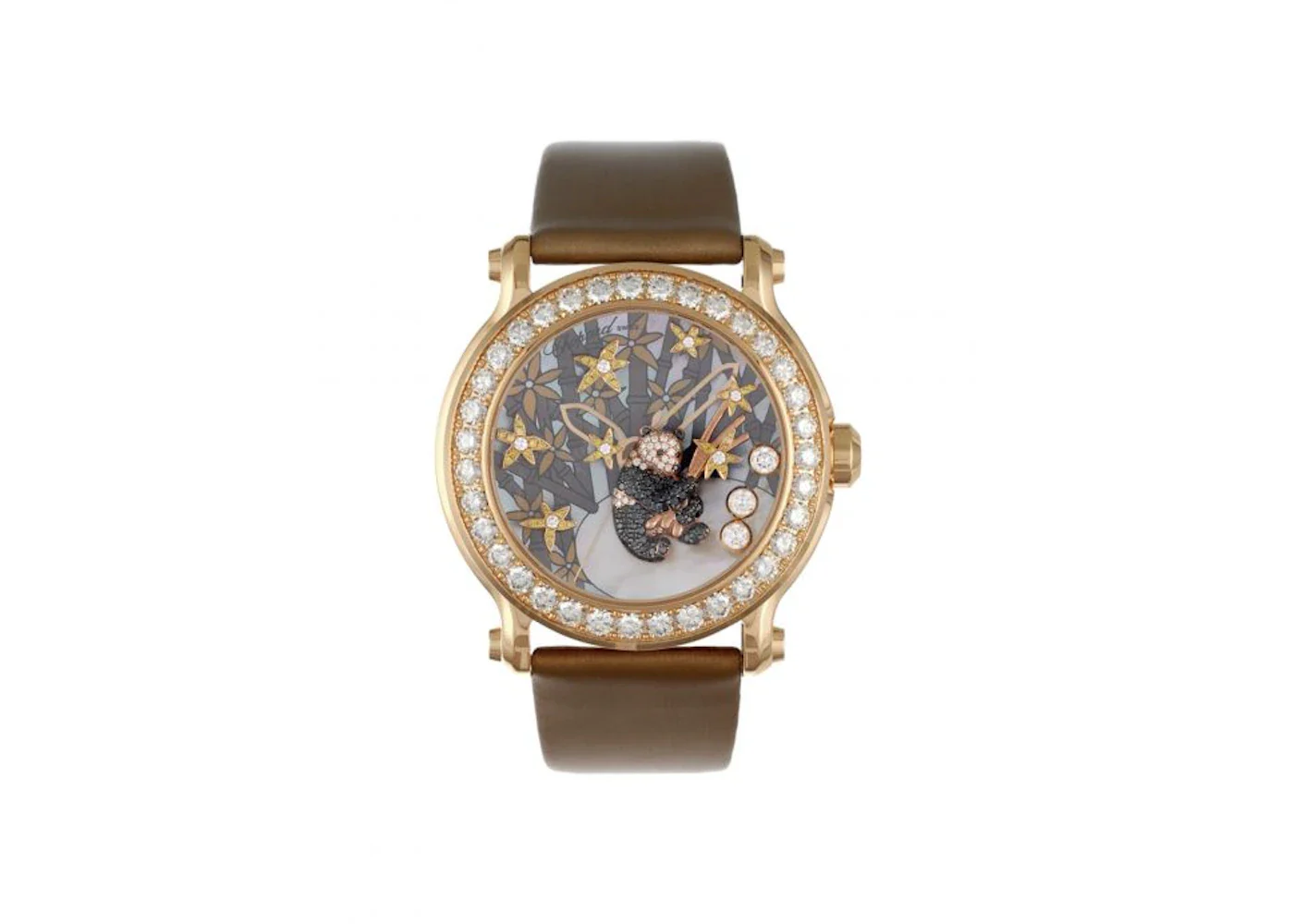 Chopard A Superb Lady's Happy Sport Diamond and Gem-Set Panda 137707-5003