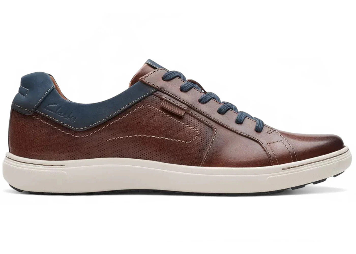 Clarks Mapstone Lace Mahogany Leather