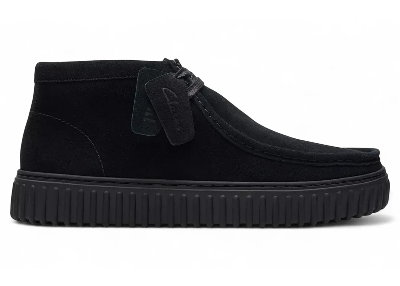 Clarks Torhill Hi Black Suede