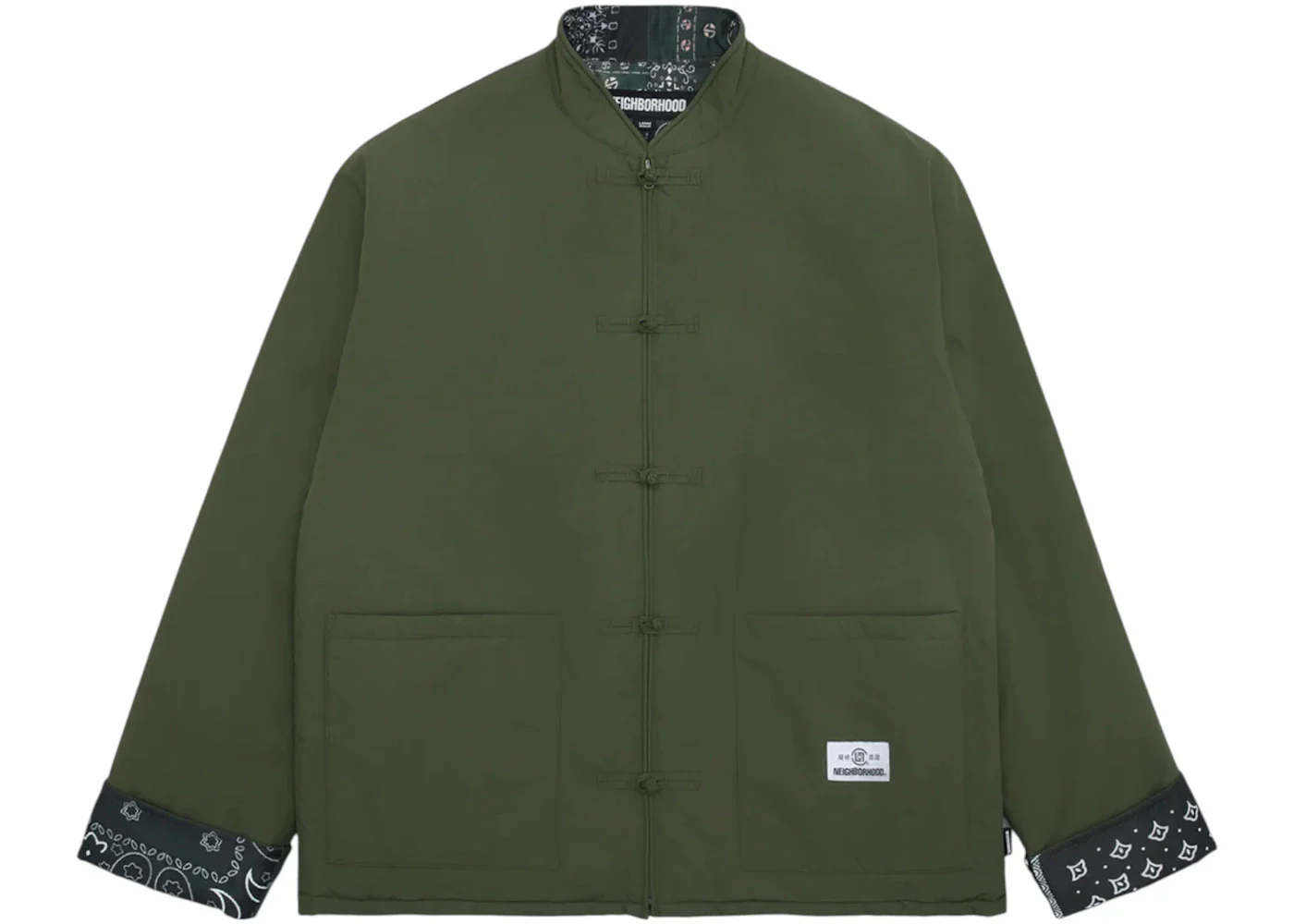CLOT x Neighborhood Reversible Kung Fu Jacket Olive