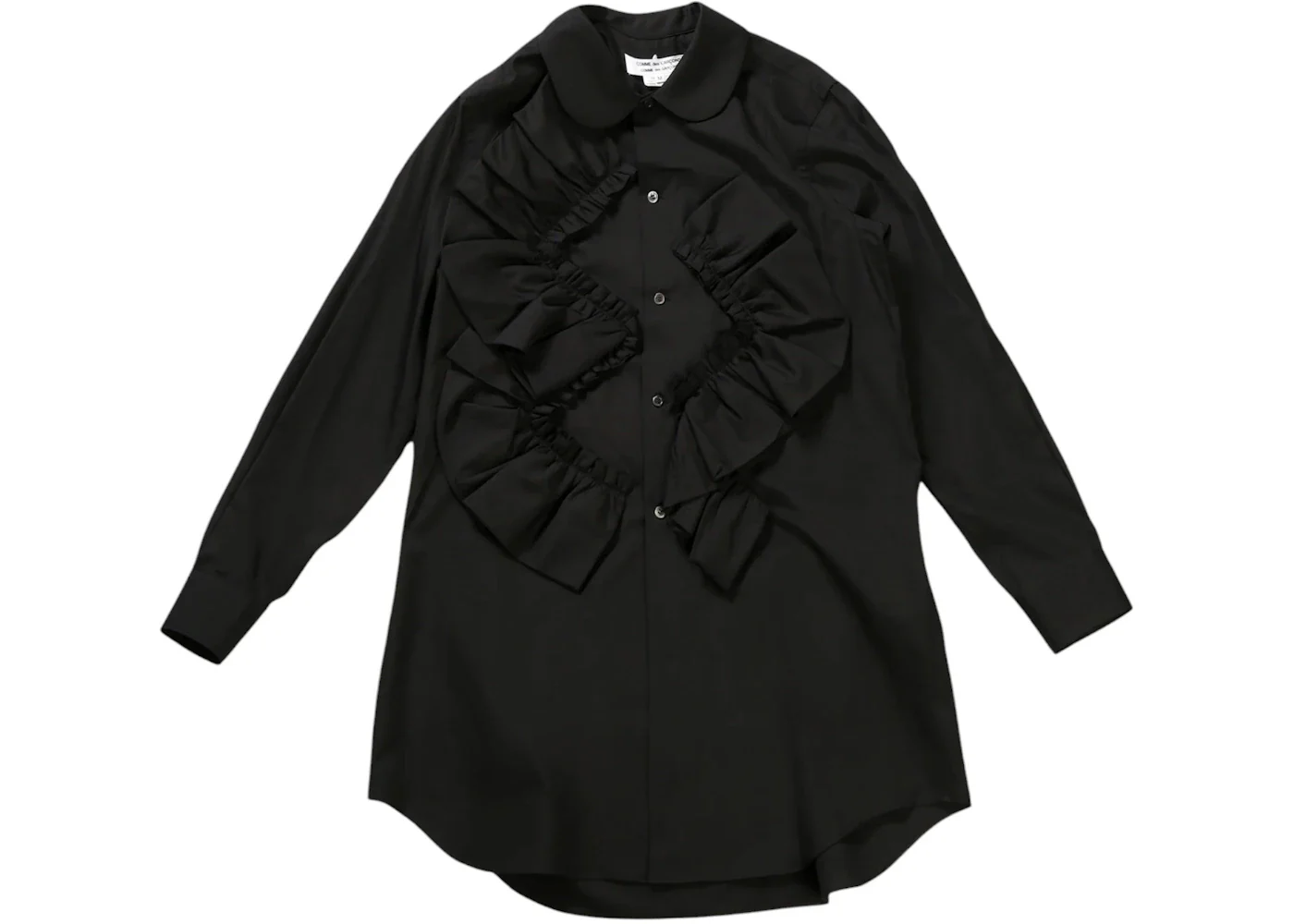 Comme des Garcons Women's Cotton Front Frill Blouse Black