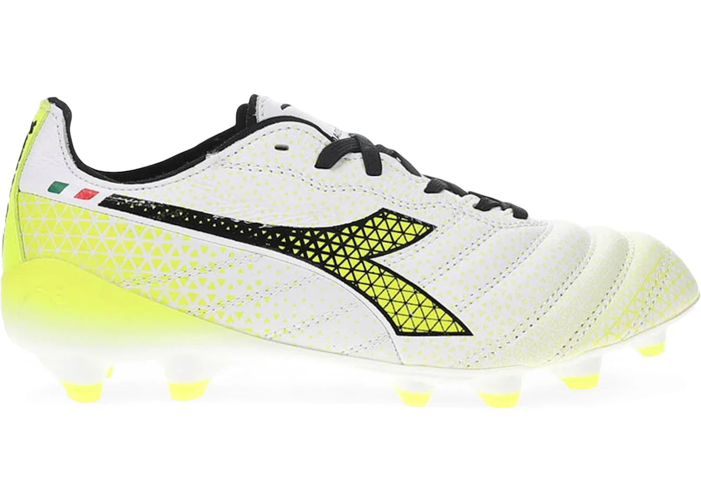 Diadora Brasil Elite Tech GR ITA LPX FG White Black Fluo Yellow