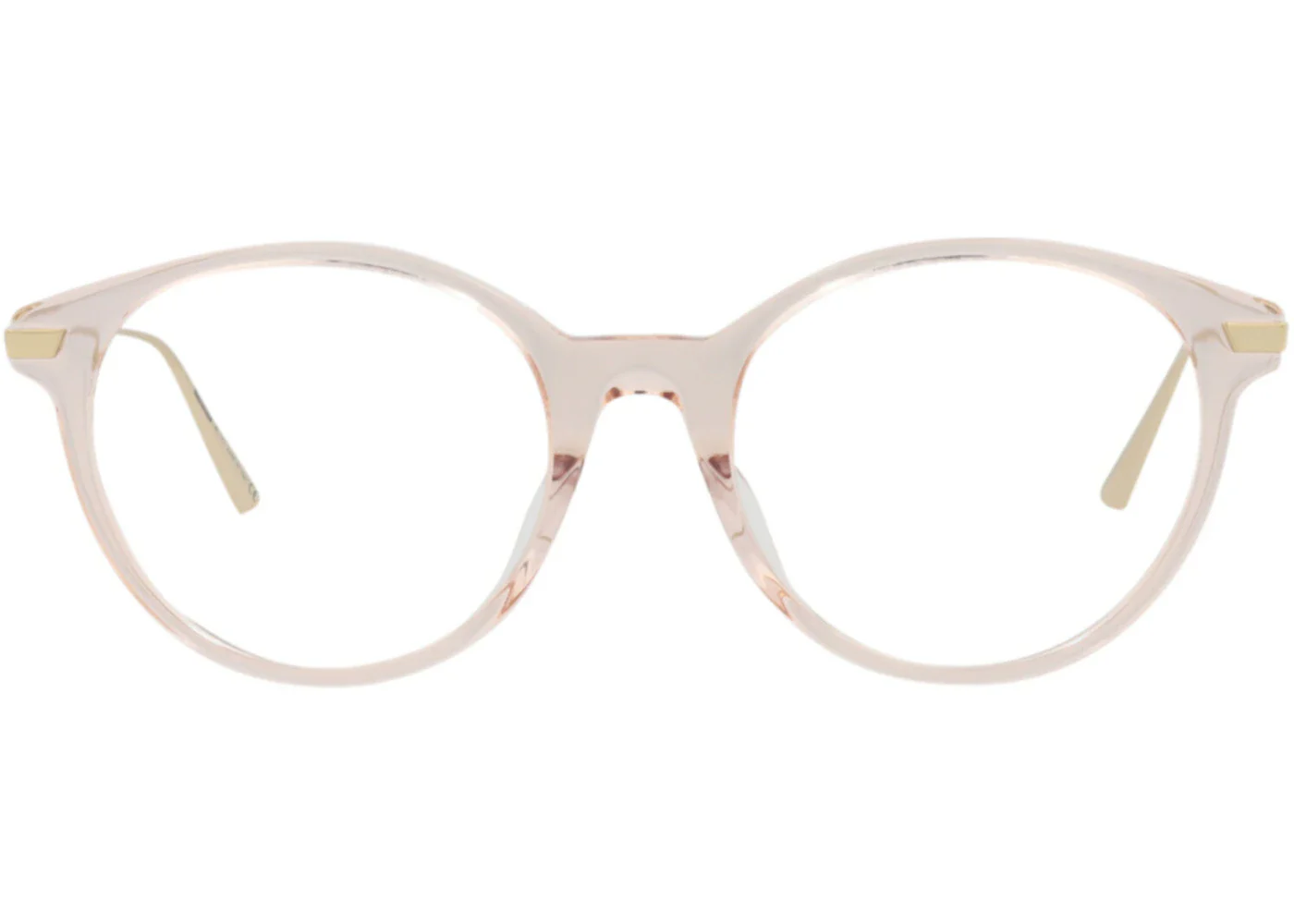 Dior Round-Frame Acetate Optical Frames Pink Gold Transparent (CD50040I-52-072)