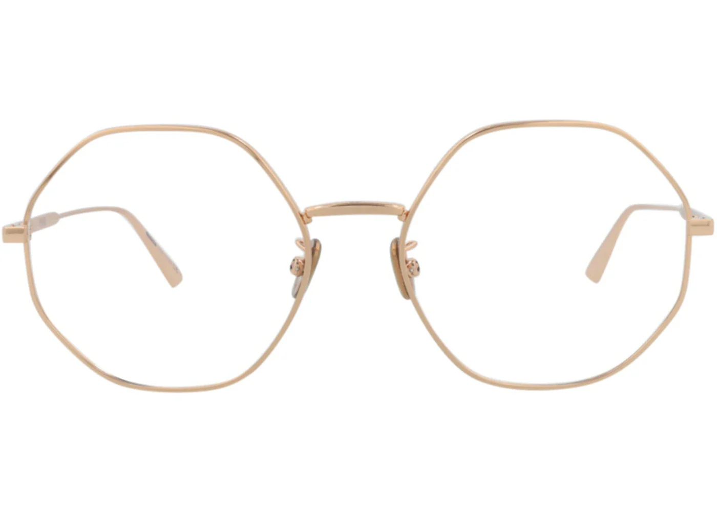 Dior Round-Frame Metal Optical Frames Gold Gold Transparent (CD50019U-56-029)