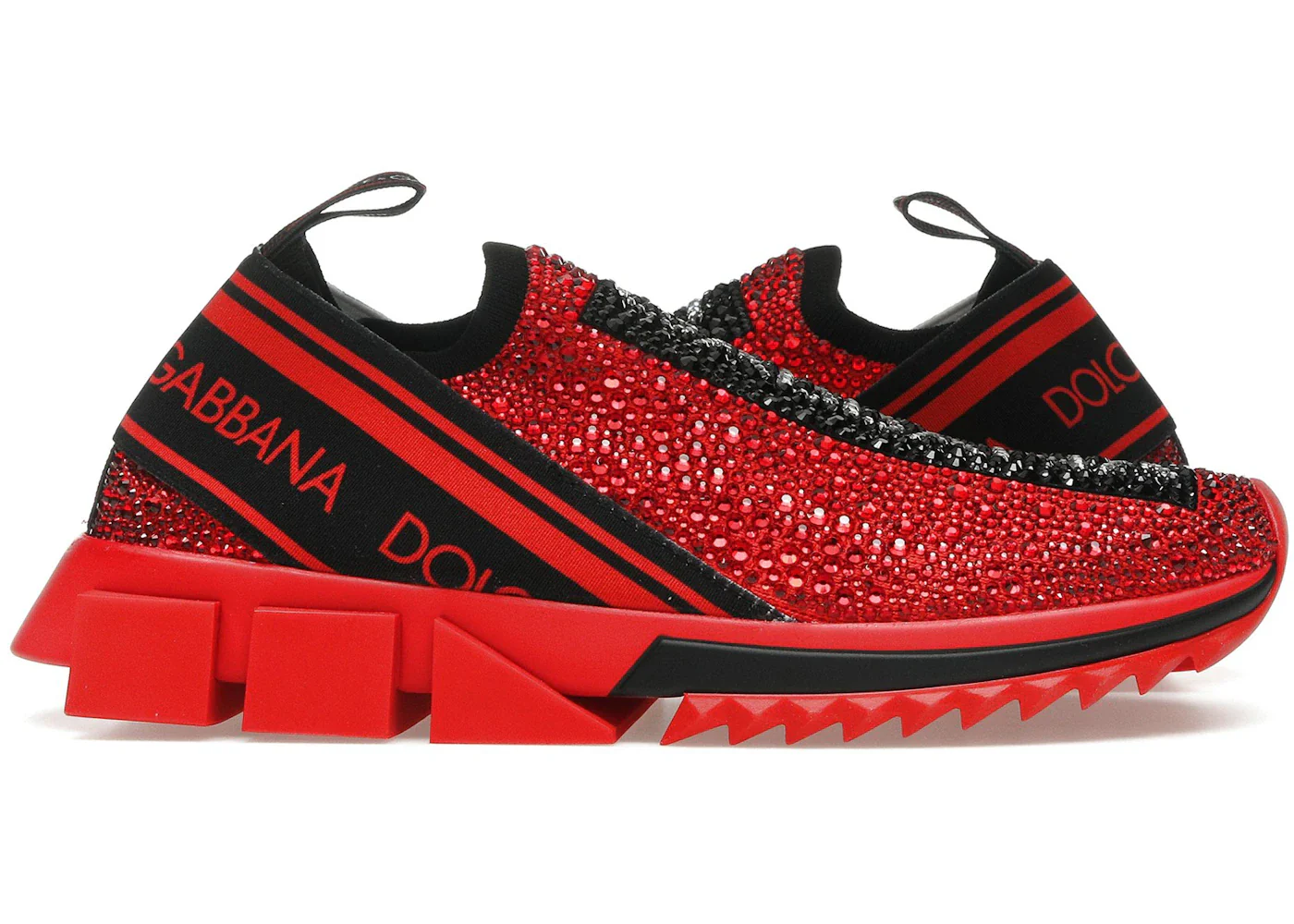 Dolce & Gabbana Sorrento Slip On Red Crystal