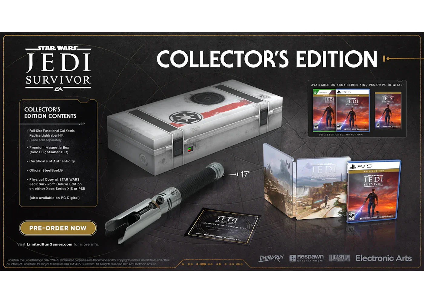 EA Sports PS5 Star Wars Jedi: Survivor Collector's Edition Video Game
