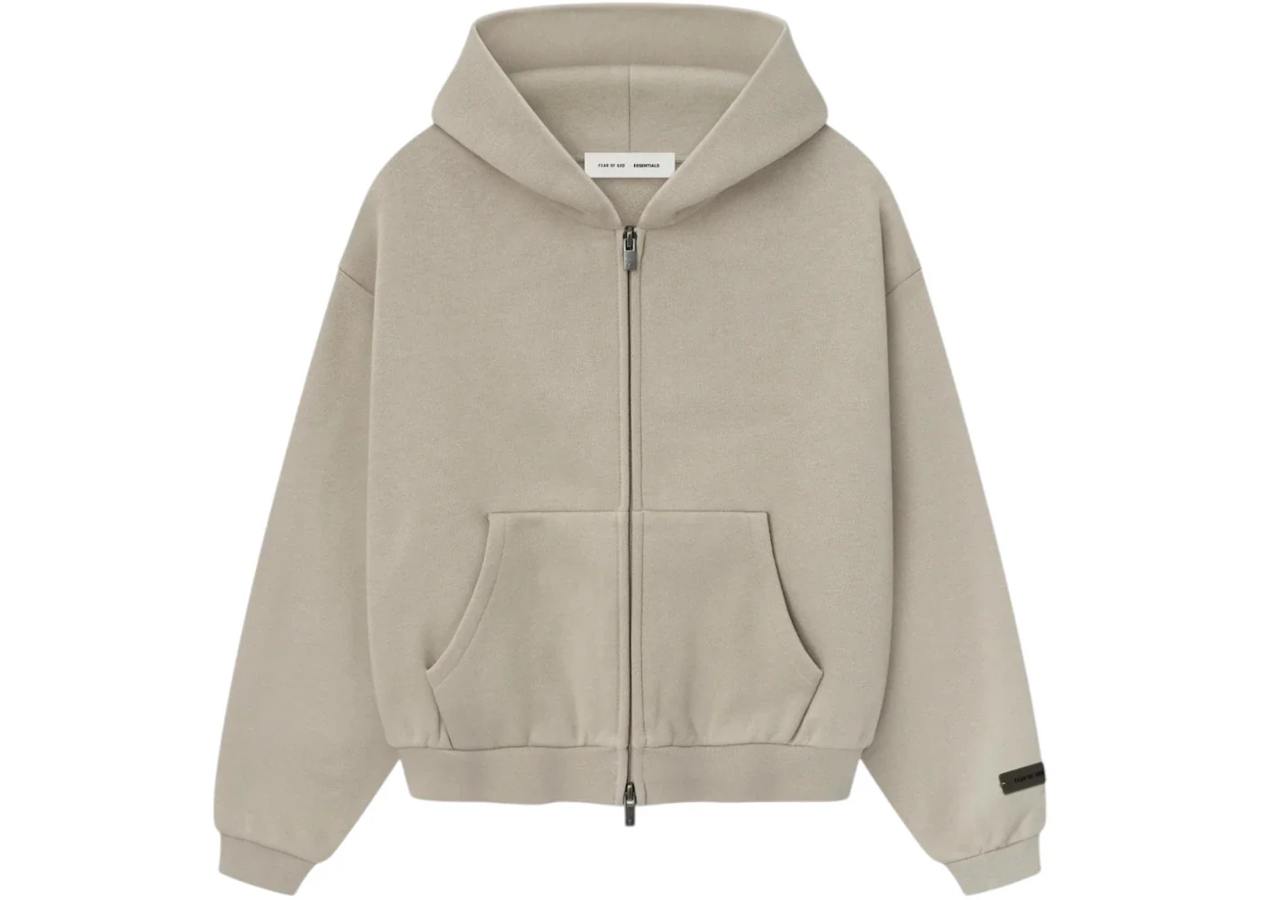 Fear of God Essentials Kids Classic Fleece Zip-Up Hoodie Timber