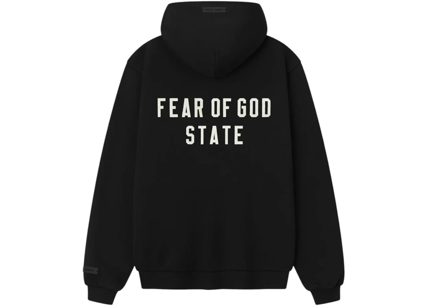 Fear of God Essentials Womens 90's Fleece Zip-Up Hoodie Jet Black