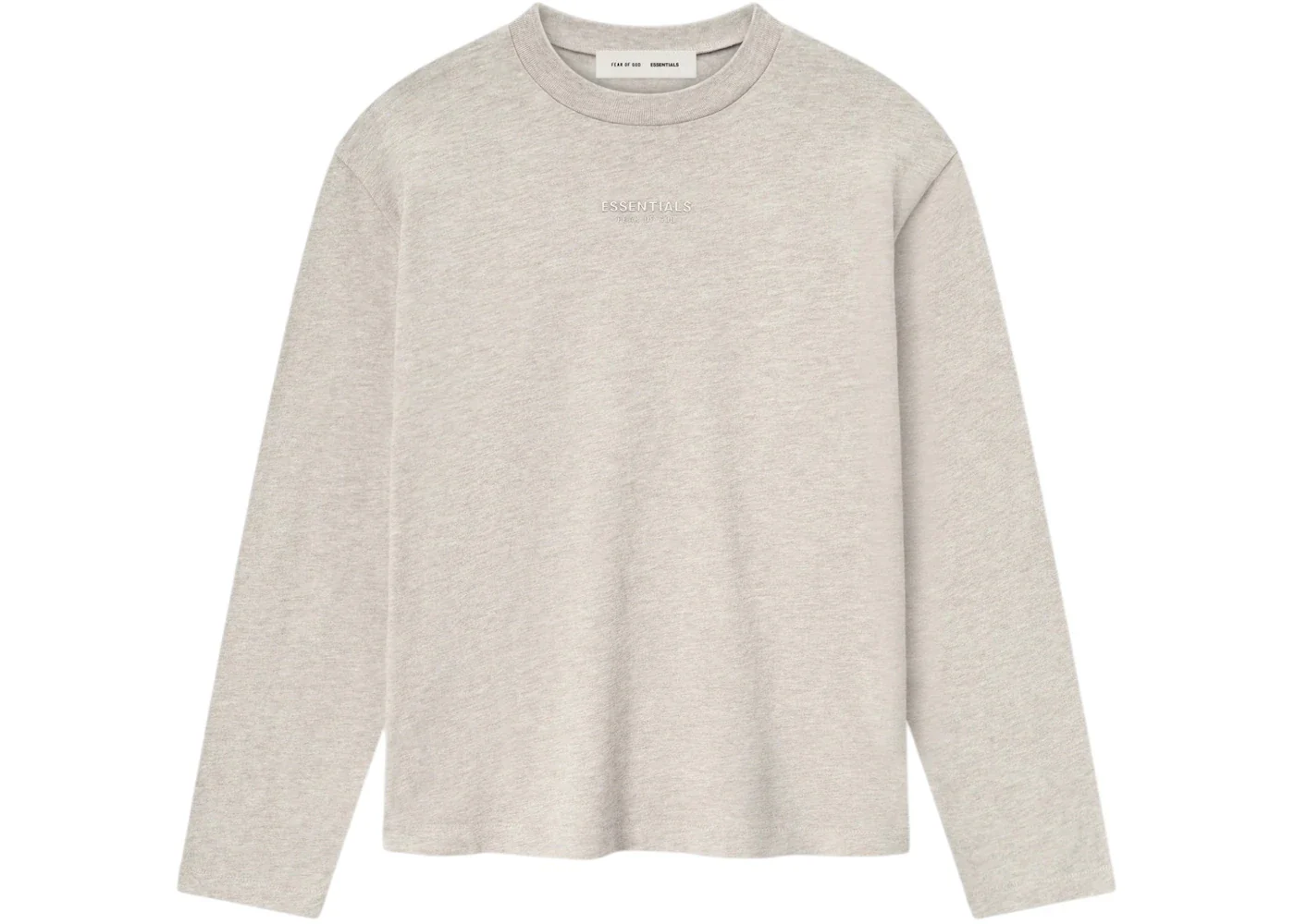 Fear of God Essentials Womens Classic Long Sleeve Tee Heather Stone