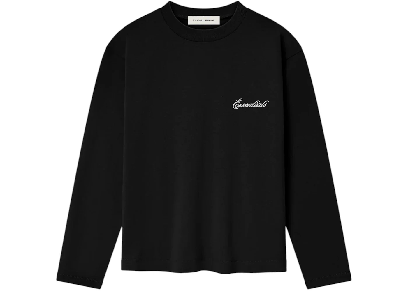 Fear of God Essentials Womens Classic Long Sleeve Tee Jet Black