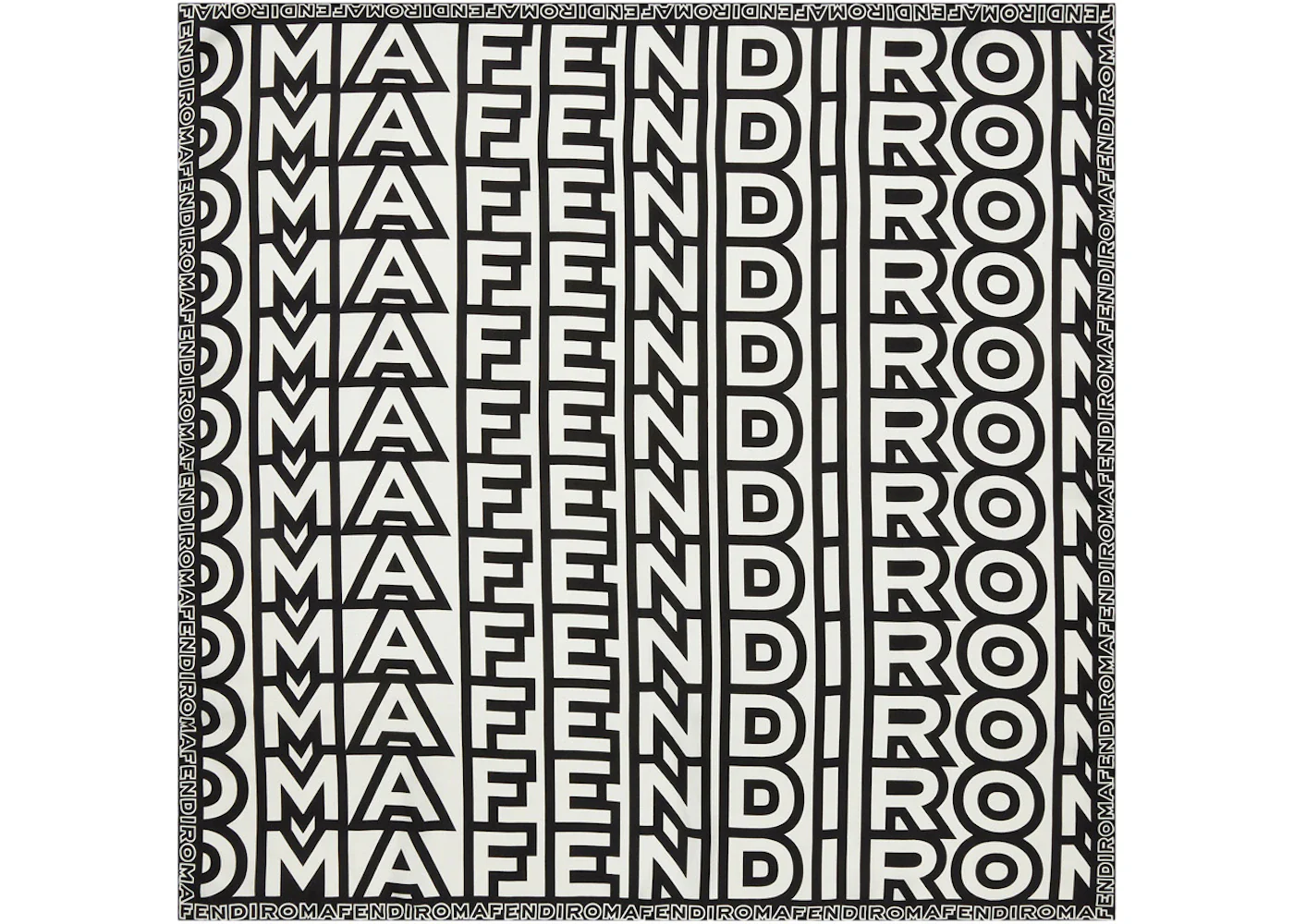 Fendi by Marc Jacobs Foulard Two-Tone Silk Foulard