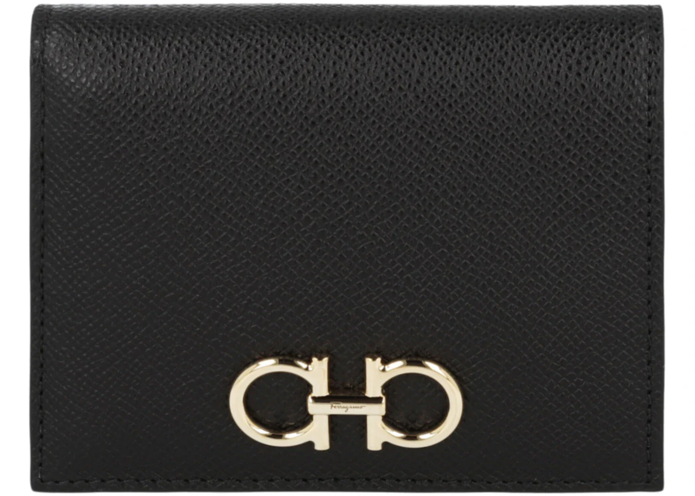 Ferragamo Gancini Compact Wallet Black