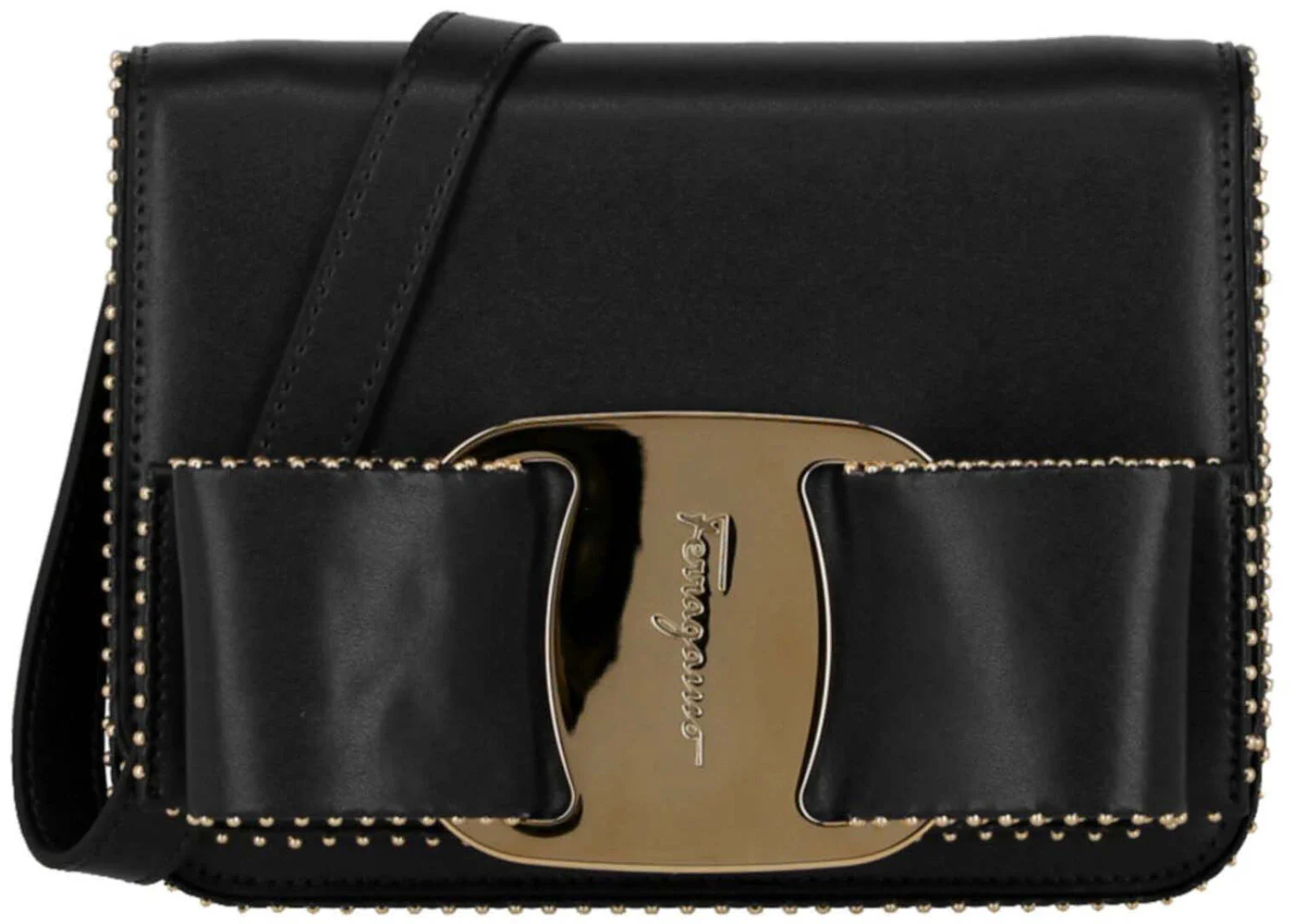 Ferragamo Mini Vara Bow Crossbody Black