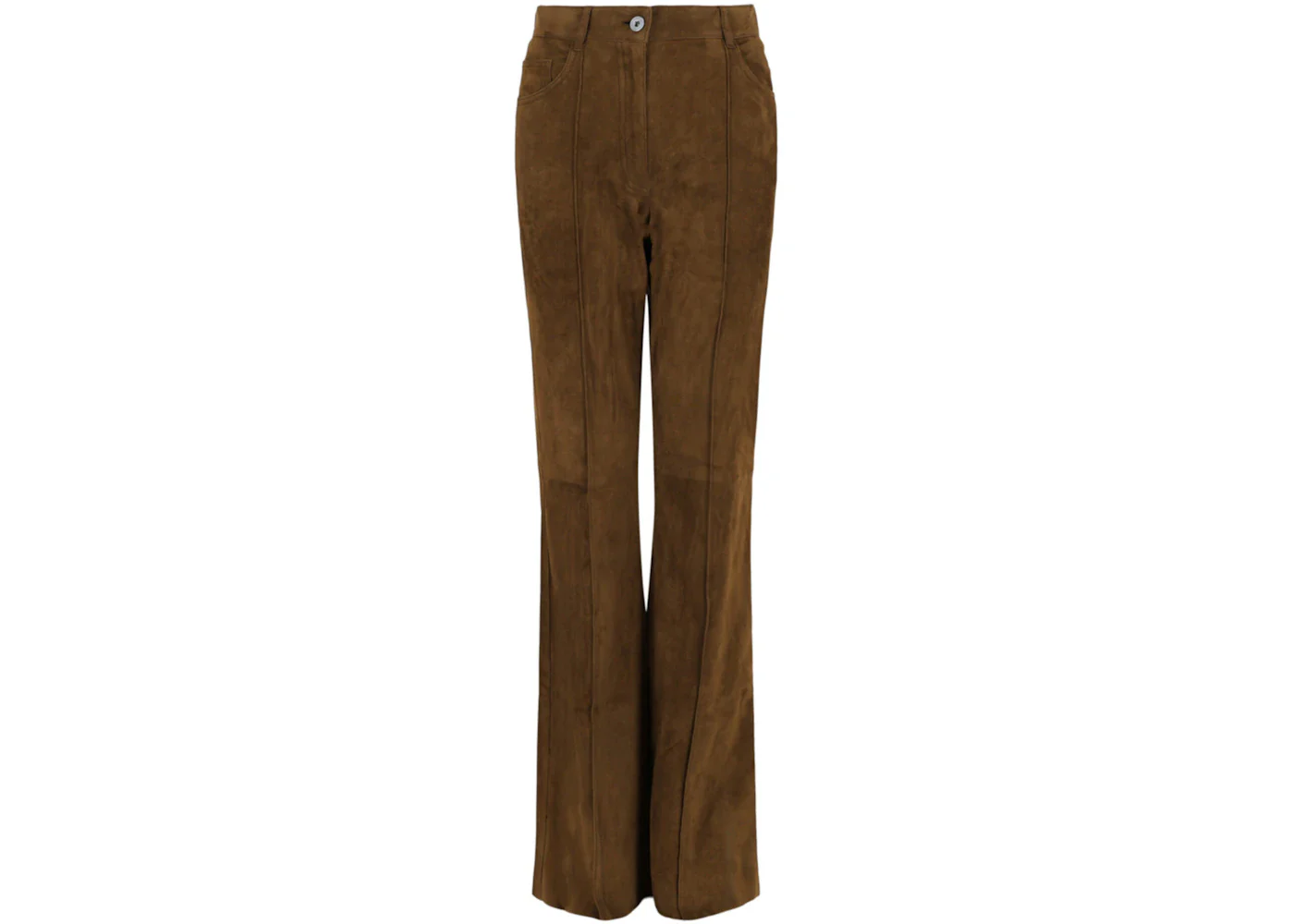 Ferragamo Suede Flared Pants Brown