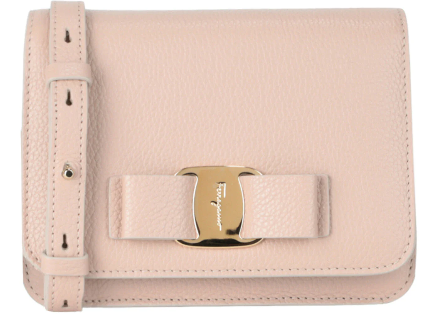 Ferragamo Vara Bow Crossbody Light Pink