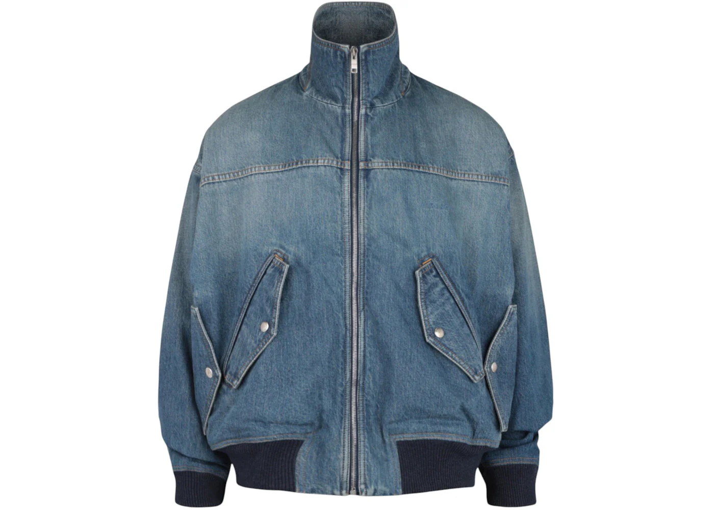 Givenchy Four Pocket Denim Bomber Medium Blue