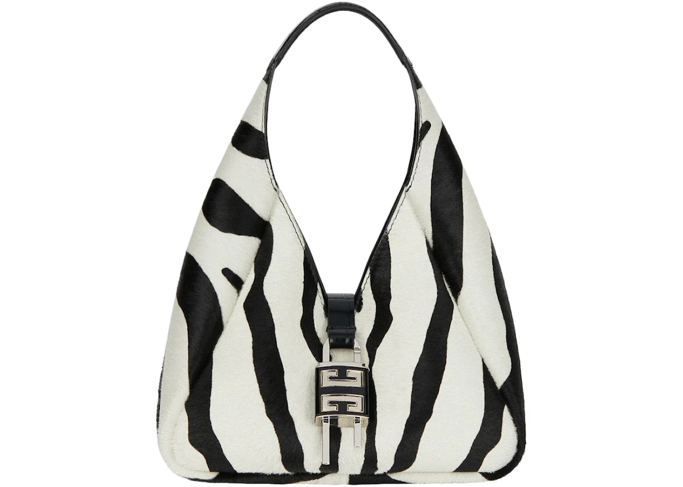 Givenchy G-Hobo Shoulder Bag Mini Zebra Print Black/White