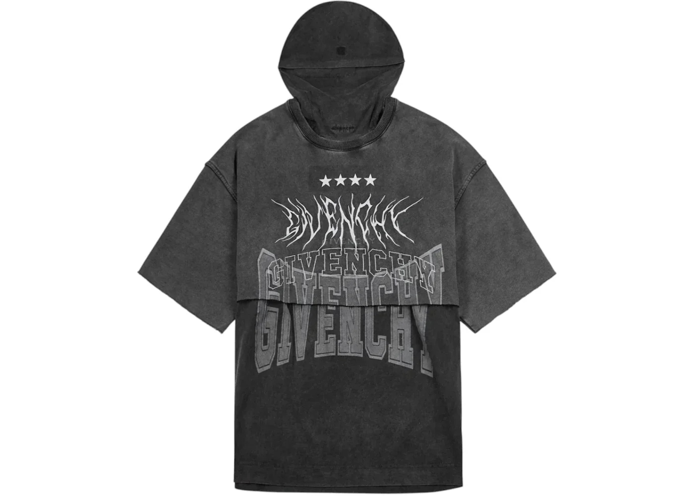 Givenchy Overlapped Design T-Shirt Grey
