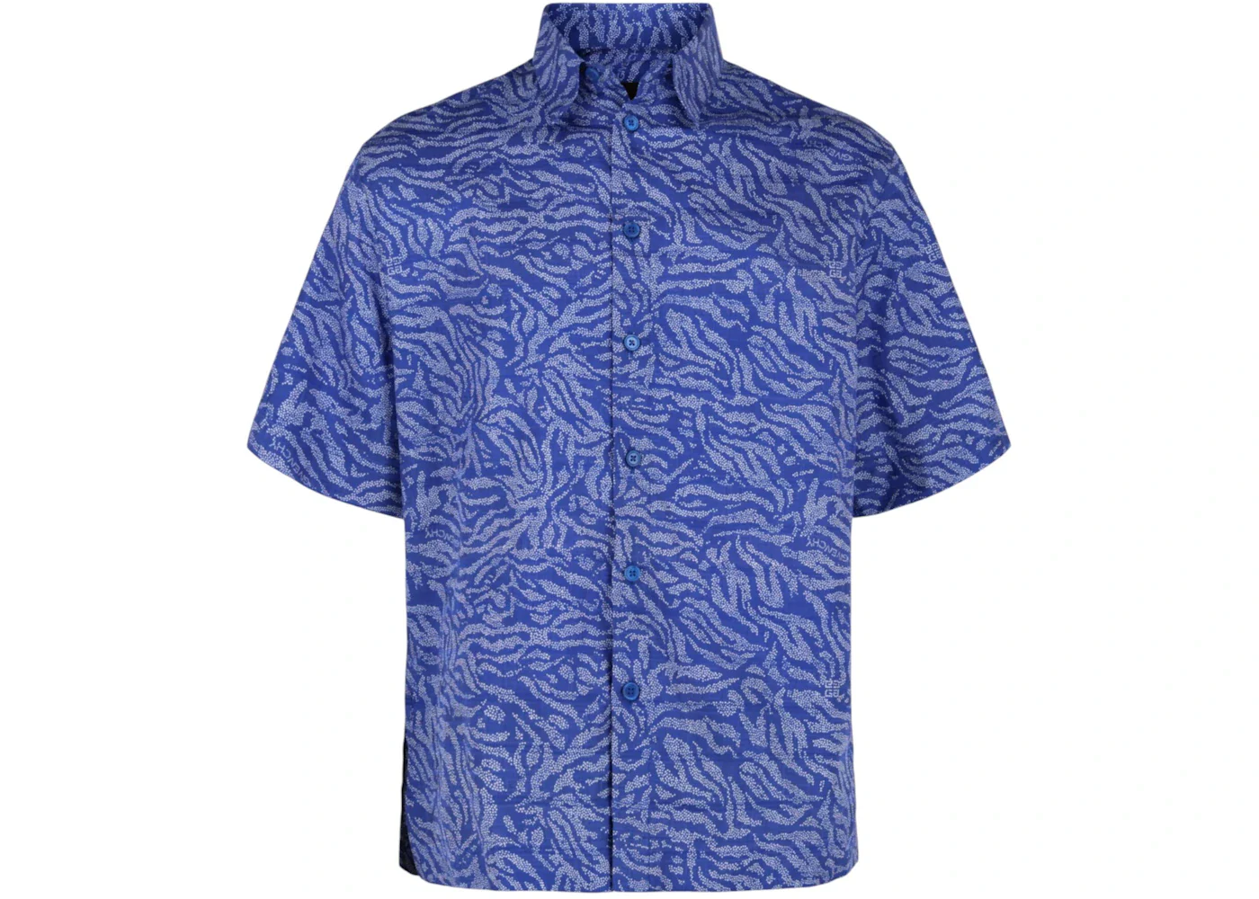 Givenchy Printed Short Sleeve Shirt Blue White