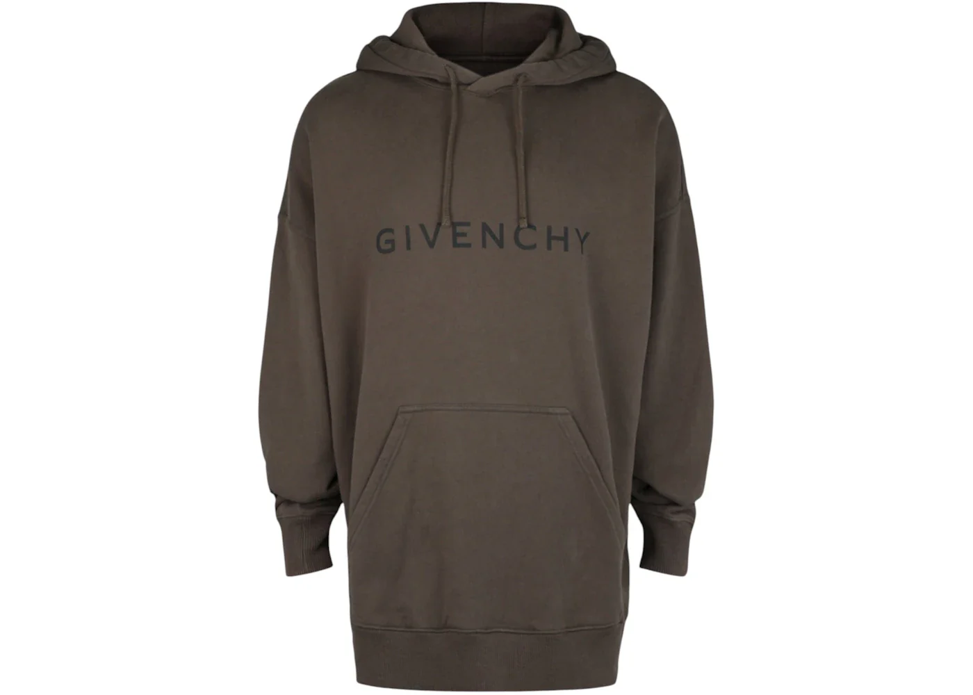Givenchy Slim-Fit Logo Graphic Hoodie Khaki