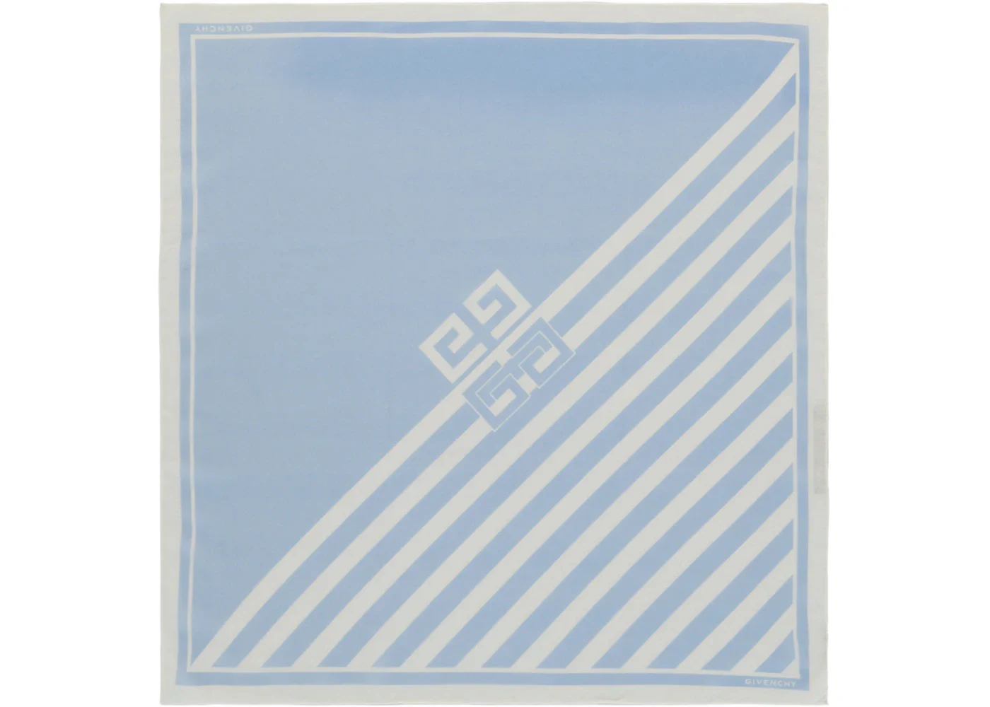 Givenchy Striped 4G Square Scarf Blue White